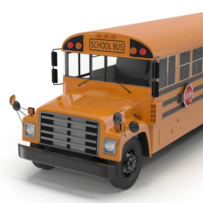 School Bus 3 Rigged 3D model