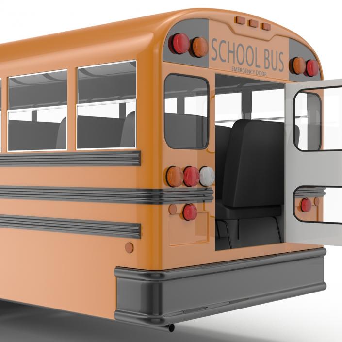 School Bus 3 Rigged 3D model