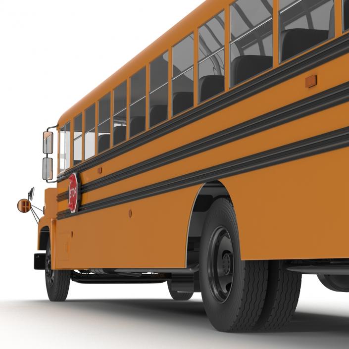 School Bus 3 Rigged 3D model