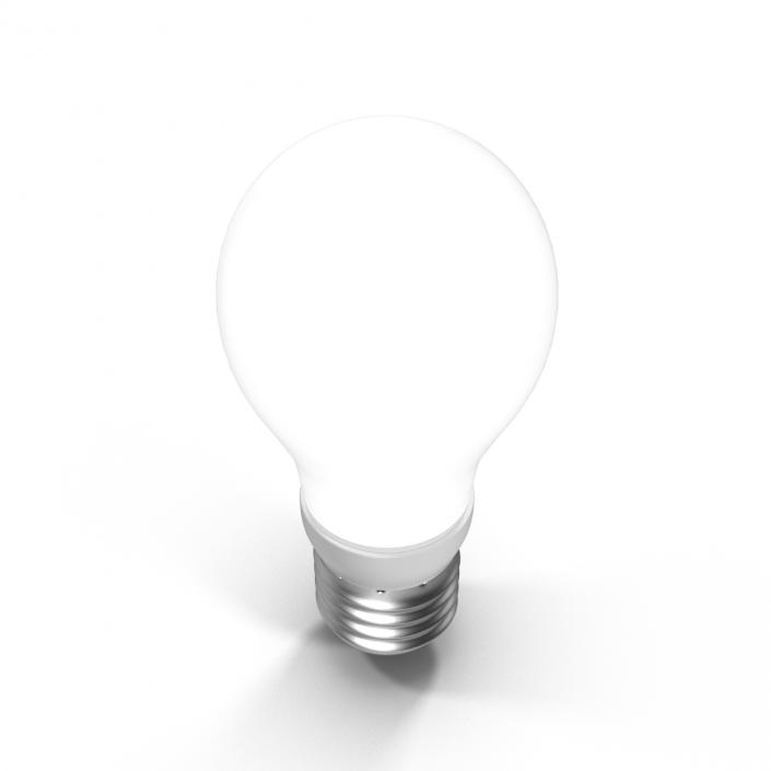 3D Energy Saving Light Bulb 2 Illuminated model