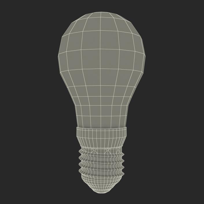 3D Energy Saving Light Bulb 2 Illuminated model