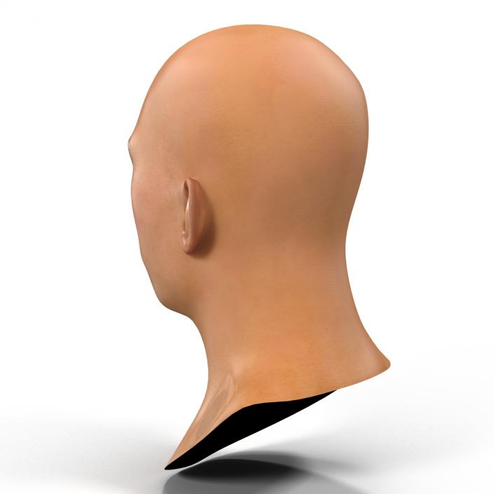 Asian Male Head Rigged 3D