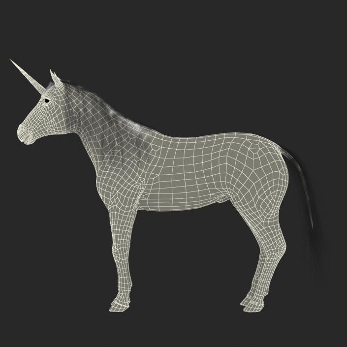 3D Unicorn with Fur