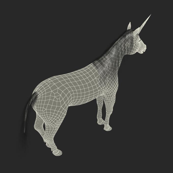 3D Unicorn with Fur