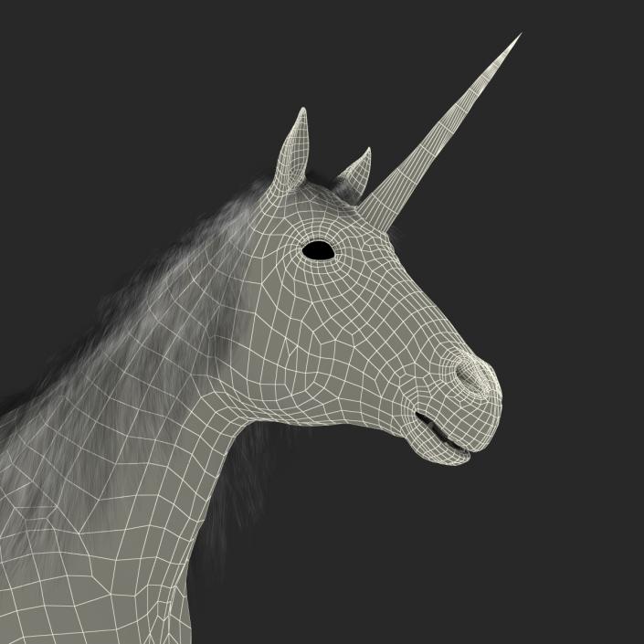 3D Unicorn with Fur