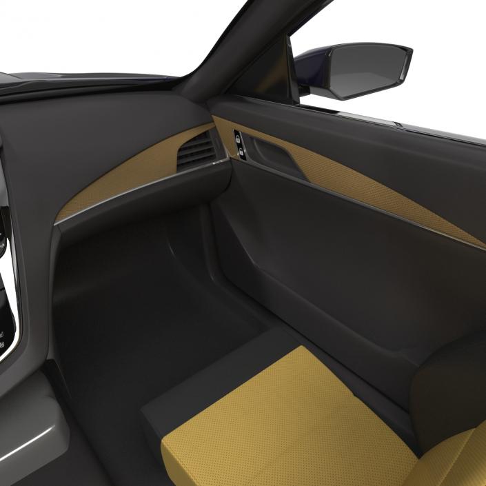 3D model Cadillac CTS V 2016 Simple Interior