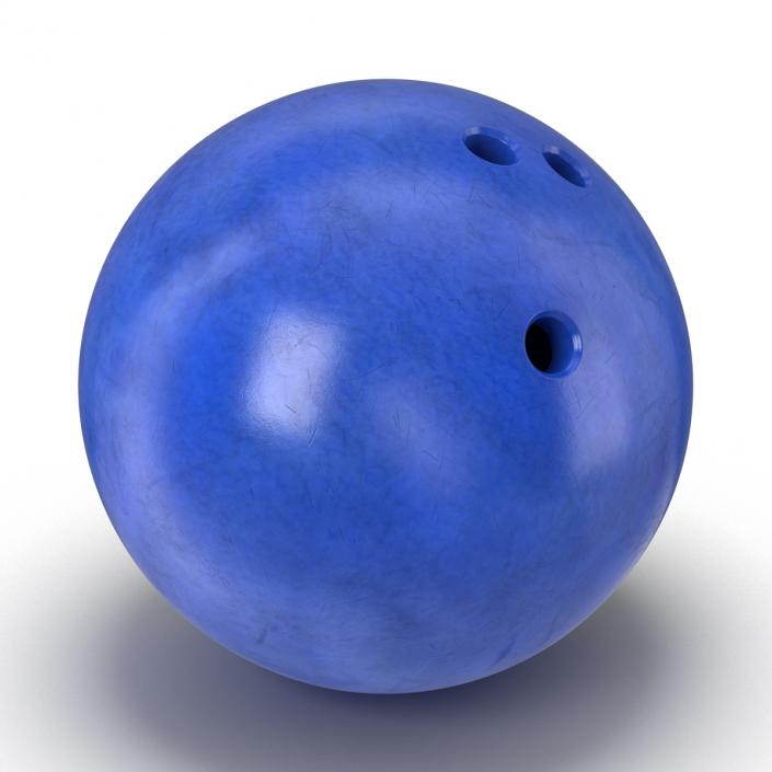 Bowling Ball Blue 3D