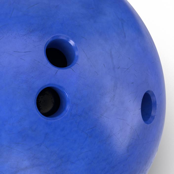 Bowling Ball Blue 3D