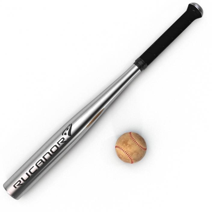 3D Baseball and Metal Baseball Bat