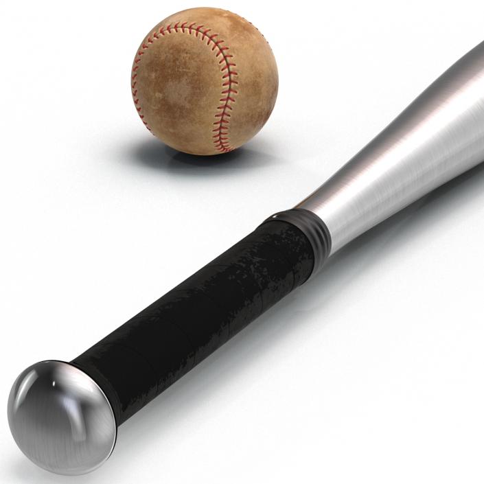 3D Baseball and Metal Baseball Bat