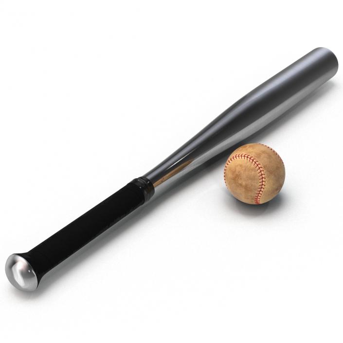 3D Baseball and Metal Baseball Bat