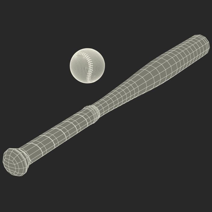 3D Baseball and Metal Baseball Bat