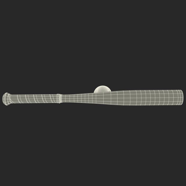 3D Baseball and Metal Baseball Bat