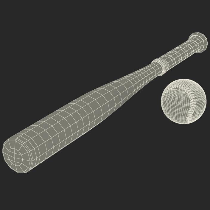 3D Baseball and Metal Baseball Bat