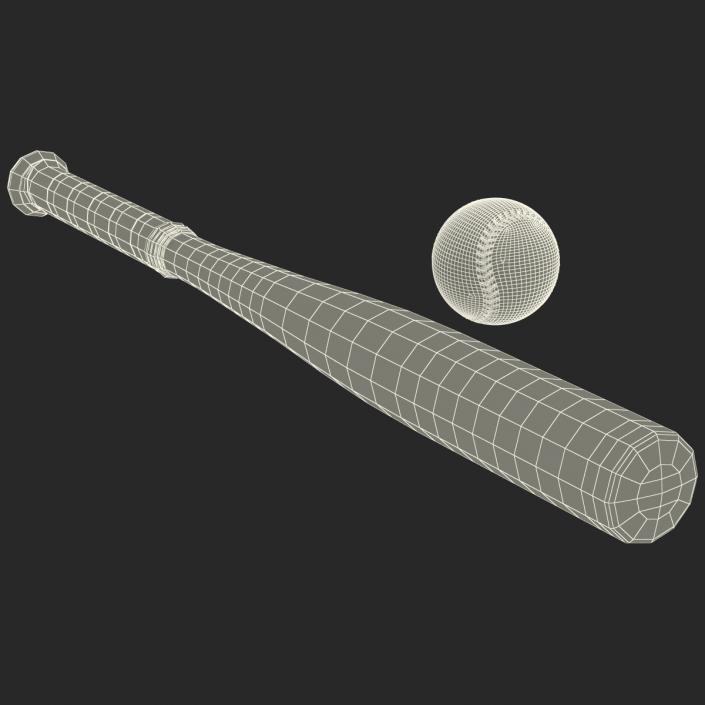 3D Baseball and Metal Baseball Bat