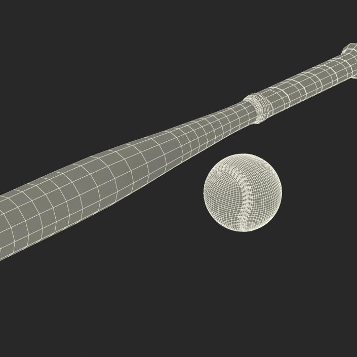 3D Baseball and Metal Baseball Bat