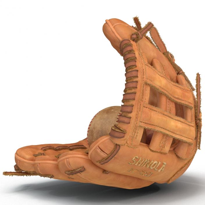 3D Baseball Glove And Ball model