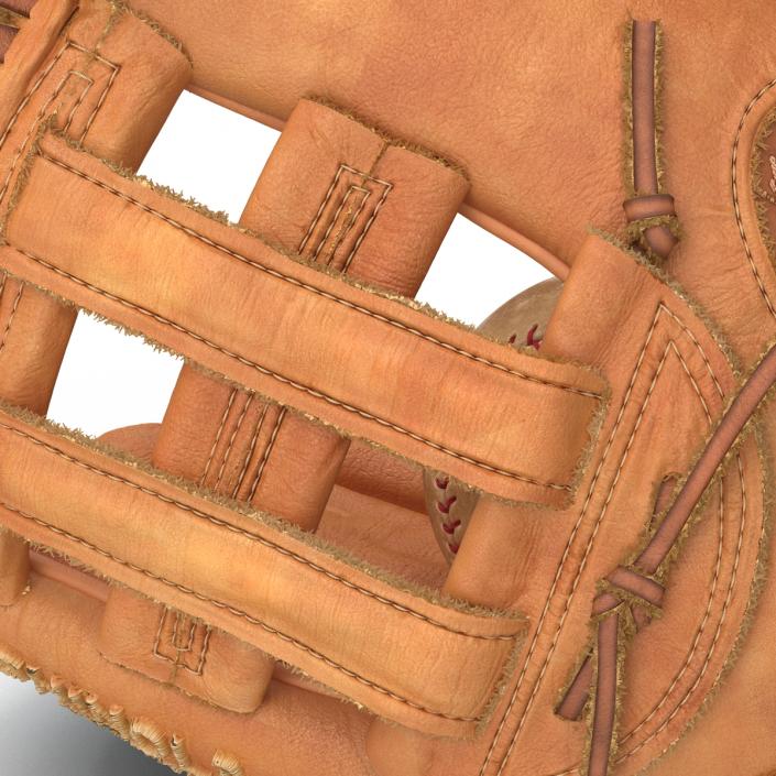 3D Baseball Glove And Ball model