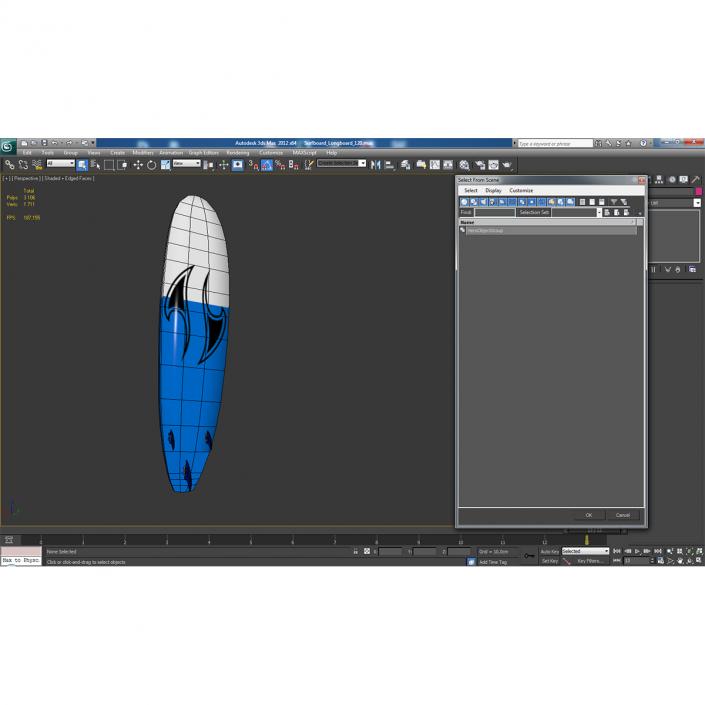 Surfboard Longboard 3D model