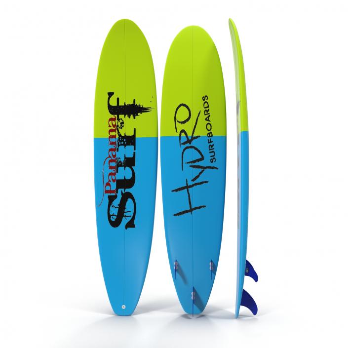 3D Surfboard Longboard 2