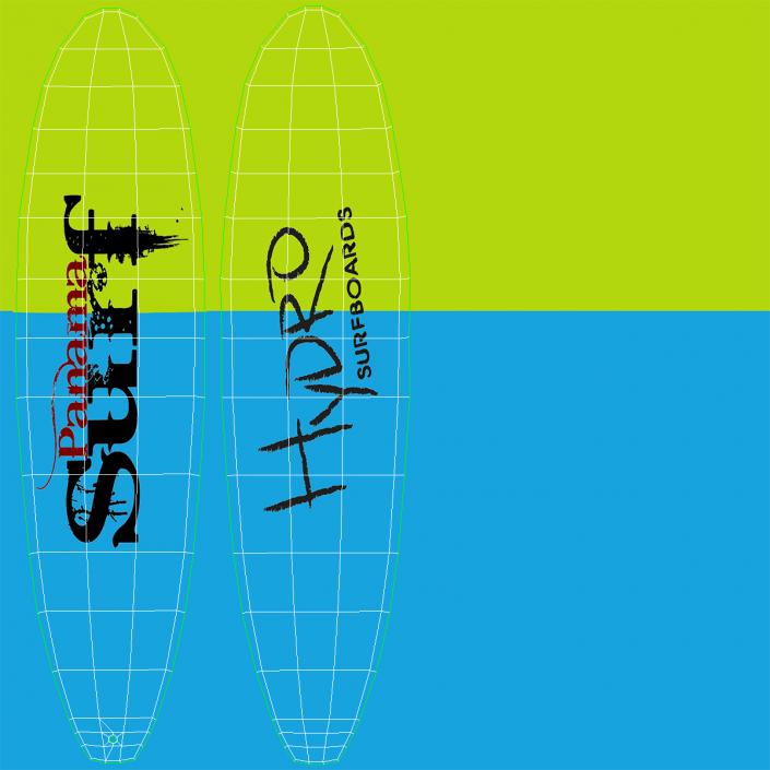 3D Surfboard Longboard 2