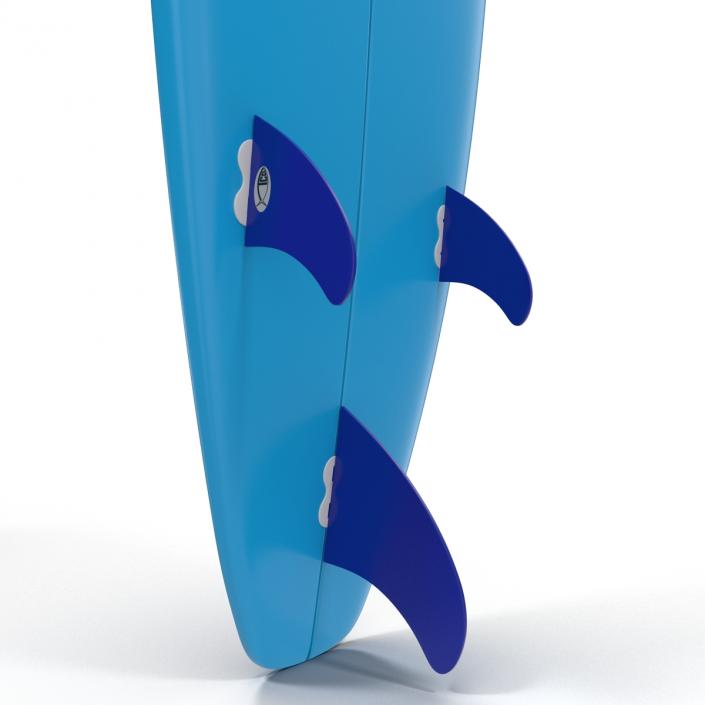 3D Surfboard Longboard 2