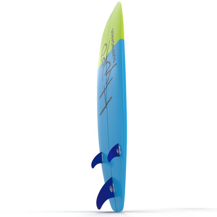 3D Surfboard Longboard 2