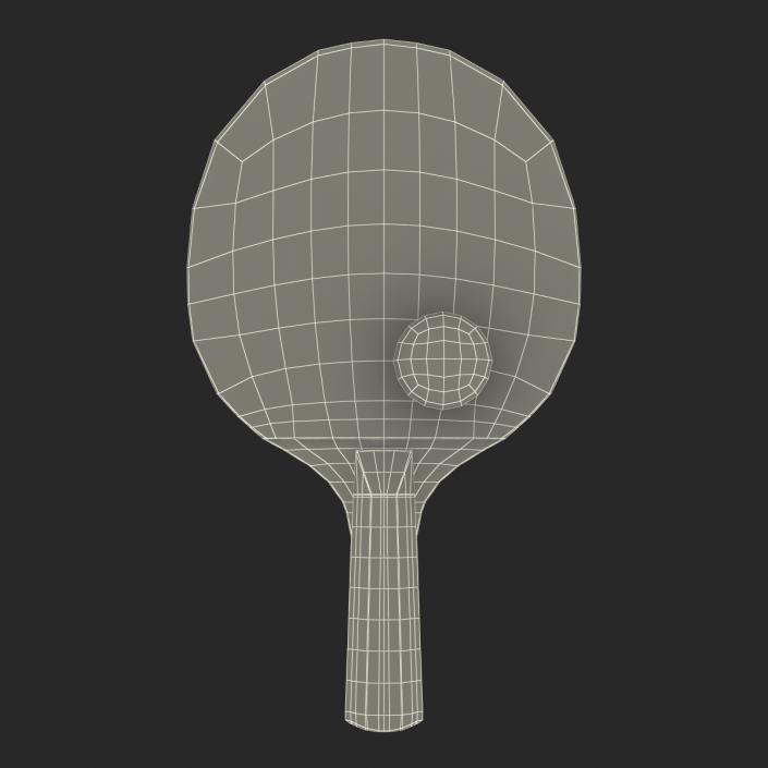 3D model Ping Pong Ball and Paddle