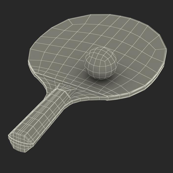 3D model Ping Pong Ball and Paddle