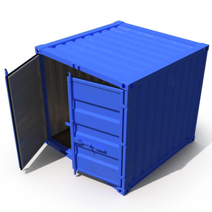 8 ft Storage Container Blue 3D