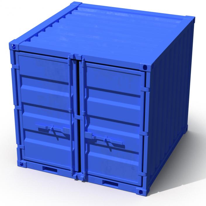 8 ft Storage Container Blue 3D