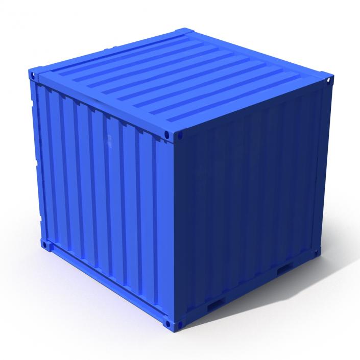 8 ft Storage Container Blue 3D