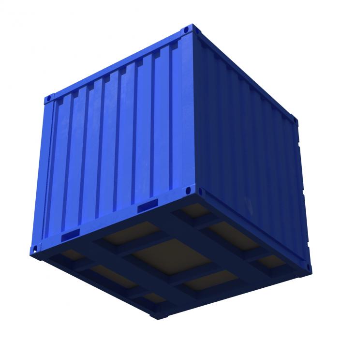 8 ft Storage Container Blue 3D