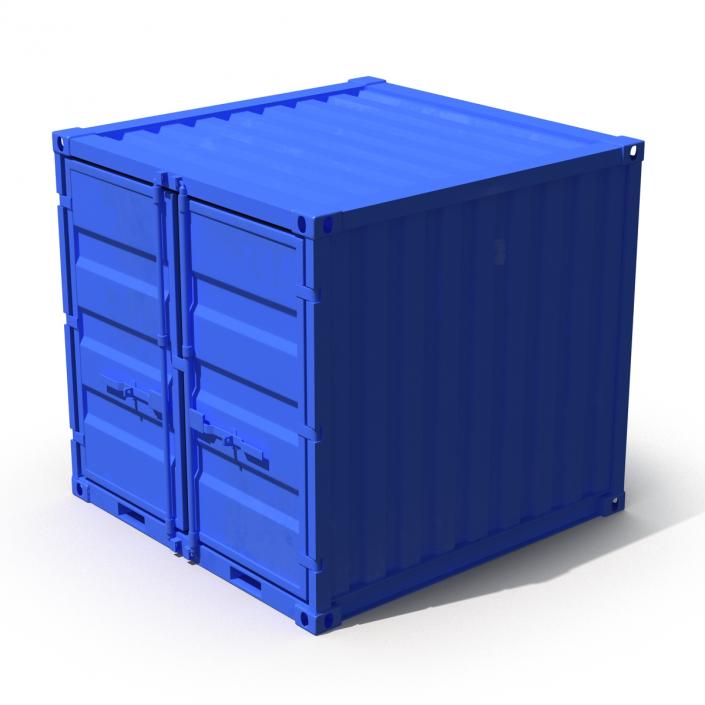 8 ft Storage Container Blue 3D