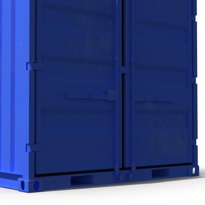 8 ft Storage Container Blue 3D