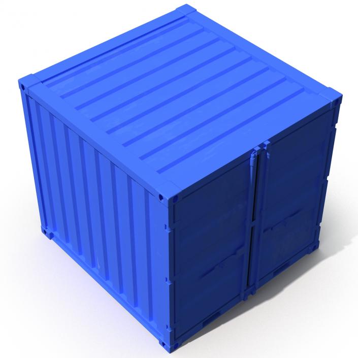 8 ft Storage Container Blue 3D