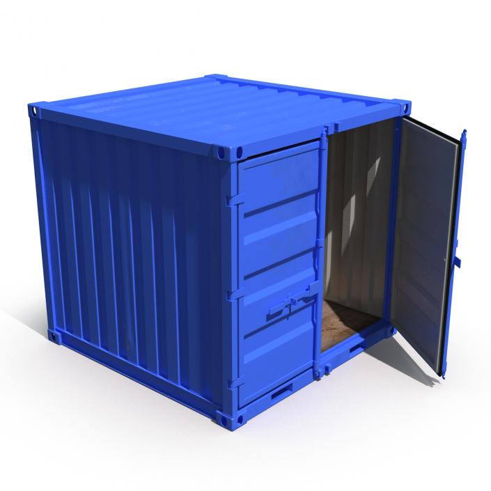 8 ft Storage Container Blue 3D