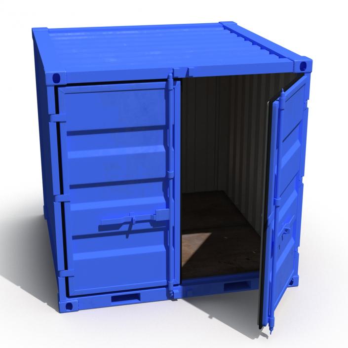 8 ft Storage Container Blue 3D