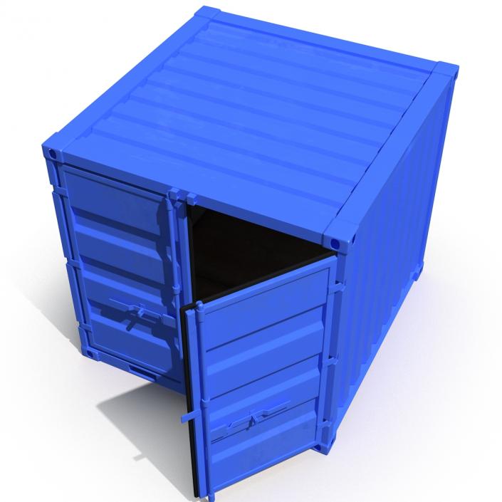 8 ft Storage Container Blue 3D