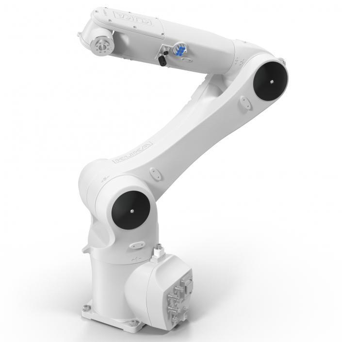 3D model Kuka Robot KR 10 R1100 White Rigged