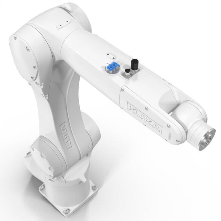 3D model Kuka Robot KR 10 R1100 White Rigged