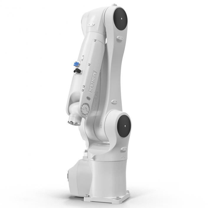 3D model Kuka Robot KR 10 R1100 White Rigged