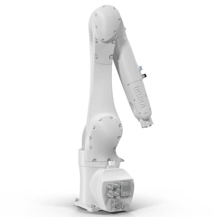 3D model Kuka Robot KR 10 R1100 White Rigged