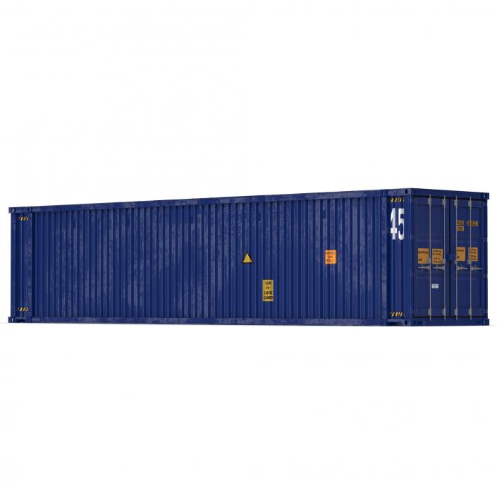 45 ft High Cube Container Blue 2 3D