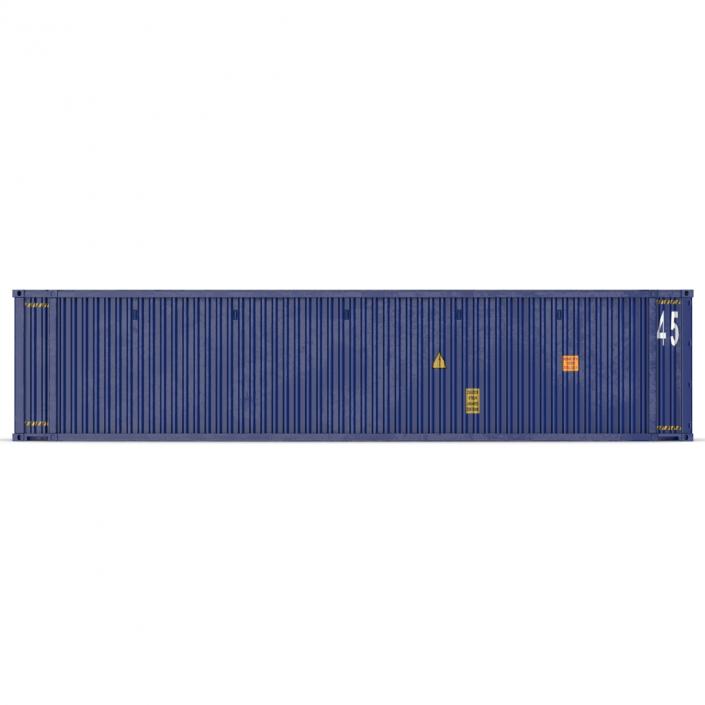 45 ft High Cube Container Blue 2 3D