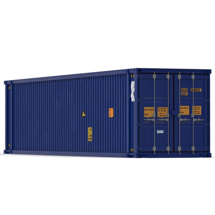 45 ft High Cube Container Blue 2 3D