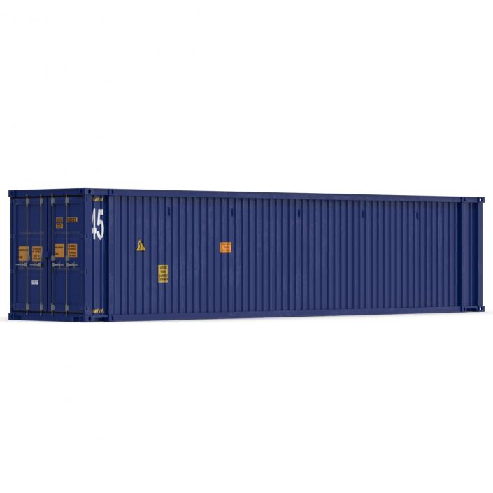 45 ft High Cube Container Blue 2 3D