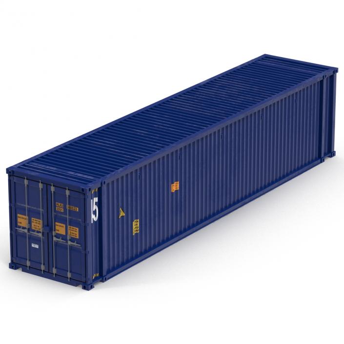 45 ft High Cube Container Blue 2 3D