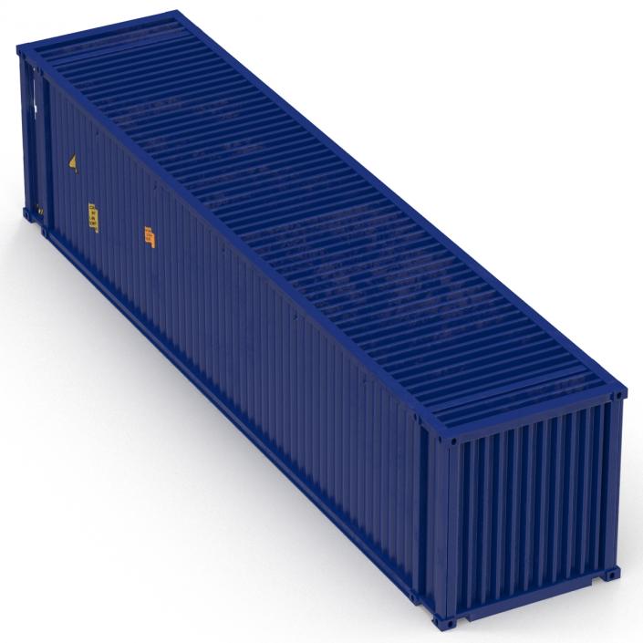 45 ft High Cube Container Blue 2 3D