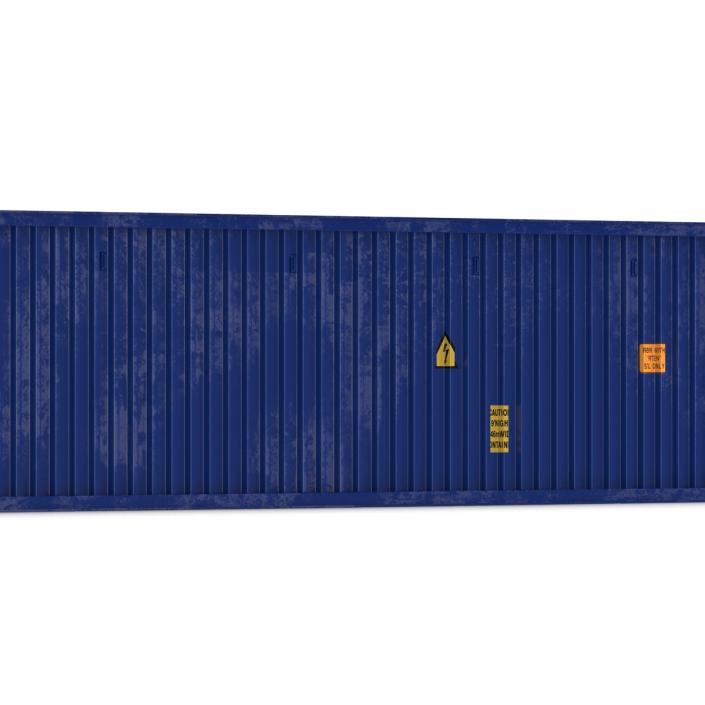 45 ft High Cube Container Blue 2 3D